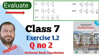 Class 7  Exercise 1.2 Q no 2 NBF Maths ex 1.2 New Book 2024  NBF federal board sir nadeem munawar