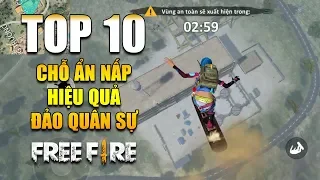 Free Fire | TOP 10 chỗ ẨN NẤP hiệu quả bản đồ Đảo Quân Sự | Rikaki Gaming