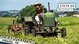 Steyr 80 + Fella Kuli II • Tedding grass | Agrarvolution Praxis