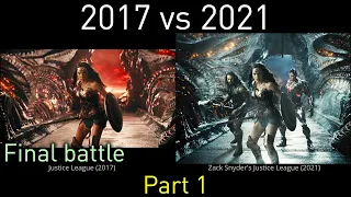 Justice League 2017 vs 2021, Final battle and defeat of Steppenwolf (part 1)