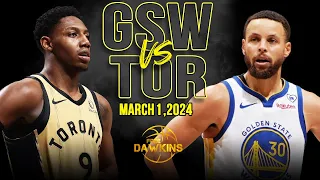 Golden State Warriors vs Toronto Raptors Full Game Highlights | March 1, 2024 | FreeDawkins