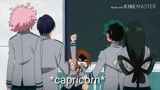 4 min of bnha characters acting as their zodiac signs