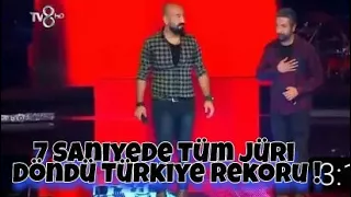 O Ses Türkiyede Bir İlk 7 Saniye 4 Jüride Döndü (Ladik Semahi) TÜRKİYE REKORU !!