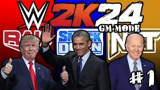 The US Presidents play WWE 2K24 GM Mode