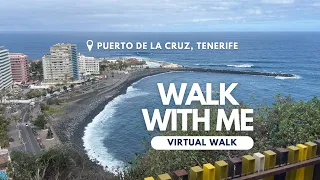 Virtual walk, Puerto de la Cruz, Tenerife to Bollullo Beach - 30 minutes walking pad workout