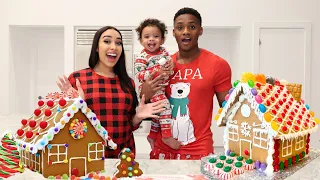 GINGERBREAD HOUSE COMPETITION WITH BABY SHINE! | Vlogmas Day 24