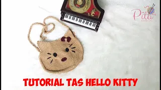 TAS RAJUT HELLO KITTY MUDAH UNTUK PEMULA | CROCHET HELLO KITTY KIDS BAG | #tutorialrajut