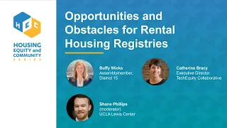 Housing, Equity & Community Series: Opportunities and Obstacles for Rental Registries