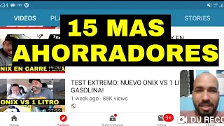 LISTAMOS LOS 15 AUTOS MAS AHORRADORES VS 1 LITRO DE GASOLINA!