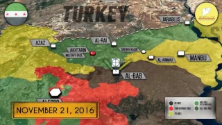 Армия Сирии 22 ноября 2016  Новая военная база Турции  Русский перевод HD, 1280x720p