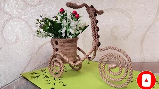 Велосипед из веревки за 10 минут. Отличный подарок маме на 8 марта. DIY/рукоделие