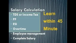 Salary calculation: TDS or income tax, PF, ESI, Professional Tax, Labor welfare fund or payroll