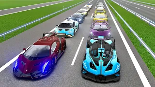 Bugatti Bolide vs Lamborghini Hypercars at Autobahn