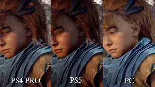 HORIZON ZERO DAWN - PS4 vs PS5 vs PC