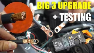 BIG 3 Upgrade with 2 Gauge Welding Wire + TESTING!