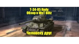 Т-34-85 Rudy - Человеку друг | Обзор в WoT Blitz