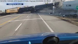 Video: Another Norfolk Southern train derailment in Ohio