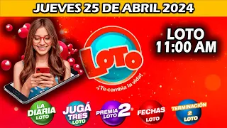 DIARIA 11 AM SORTEO LOTO NICARAGUA | hoy JUEVES 25 de abril de 2024