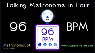 Talking metronome in 4/4 at 96 BPM MetronomeBot