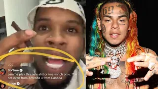 Tekashi 69 tells Tory Lanez he'll SNITCH on him during Quarantine Radio ig live show