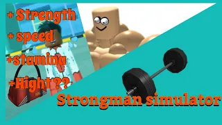 Becoming the strongest player in strongman simulator (roblox)