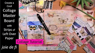 Create A Cool Collage Master Board With Strips Of Left Over Paper 🌟