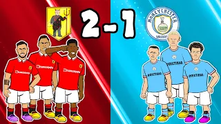 MAN UTD BEAT MAN CITY! (2-1 Goals Highlights Bruno Rashford Offside 2023)