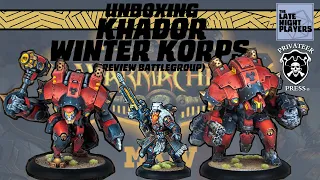 Warmachine MKIV Unboxing - Khador Winter Korps