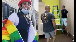 6ix9ine Gives A Tour Of His House! Transforms Living Room To Shoot Music Videos