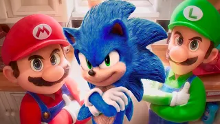 SONIC mira el NUEVO ANUNCIO de MARIO BROS LA PELICULA