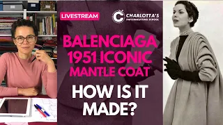 How to pattern cut the iconic Balencia 1951 pleated coat - Tutorial