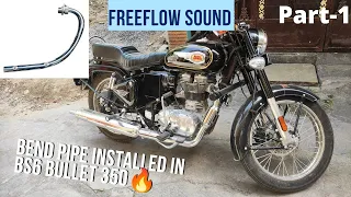 Installing C bend pipe in bs6 bullet 350 || Freeflow sound || VC Vlogs