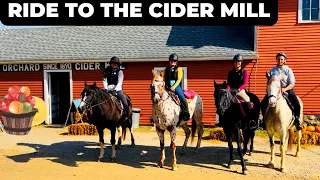 RIDING HORSES 12 MILES TO THE CIDER MILL!