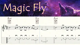 MAGIC FLY | SPACE | Guitar Tutorial | TAB & Sheet music | + Playback | Free PDF