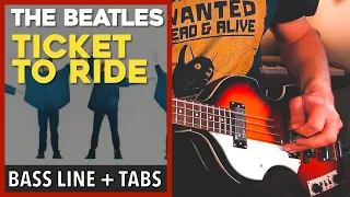 The Beatles - Ticket To Ride /// BASS LINE [Play Along Tabs]