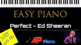 Perfect - Ed Sheeran - Easy Piano with free midi file for Synthesia