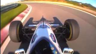 Ayrton Senna and David Coulthard testing the Williams FW15D in Estoril