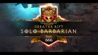 Diablo 3 - GR 129 Solo Barbarian - Rank 666 EU S19