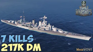 World of WarShips | Hood | 7 KILLS | 217K Damage - Replay Gameplay 4K 60 fps