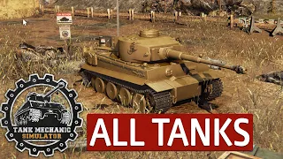 List of World War II All Tanks in Tank Mechanic Simulator (Full Version)