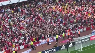 Arsenal fans Chants 🎶 | Arsenal 4-2 Leicester City