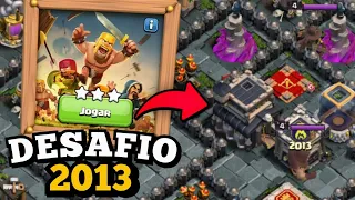 SUPER FÁCIL!! COMPLETAR NOVO DESAFIO 2013 DO CLASH OF CLANS | facilmente 3 estrela desafio 2013