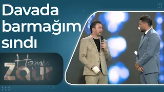 Aqşin Fateh studiyaya əli gipsdə gəldi! Restorandakı davada barmağım sındı – Həmin Zaur