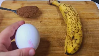 Just Add Eggs with Bananas It's So Delicious! Simple Breakfast recipe, easy and cheap recipe