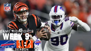 Buffalo Bills vs. Cincinnati Bengals | 2023 Week 9 Game Highlights