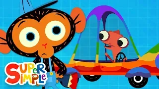 Mr. Chameleon's Car Needs New Paint! | Children's Cartoon | Mr. Monkey, Monkey Mechanic