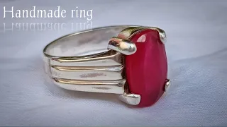 Silver ring handmade ! how to make silver ring| ring for men
