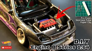 How to make B Series Engine for Hotwheels | D.I.Y | 1:64 Scale