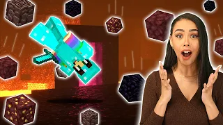 Minecraft But All Blocks Have Gravity | Nether Edition
