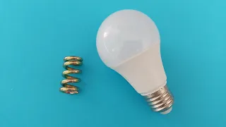 "Creative method to repair LED lamp with spring"